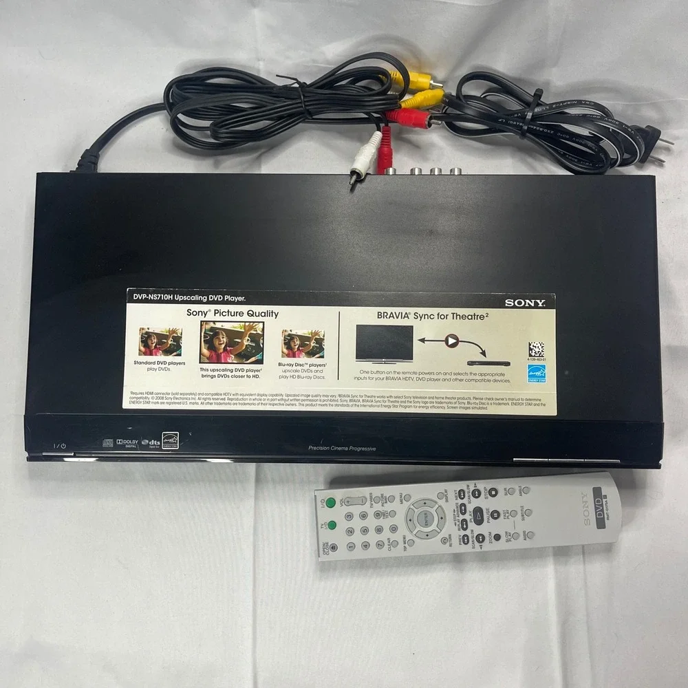 Sony DVP-NS710H Upscaling DVD Player HDMI 1080p Black with Remote TESTED‎